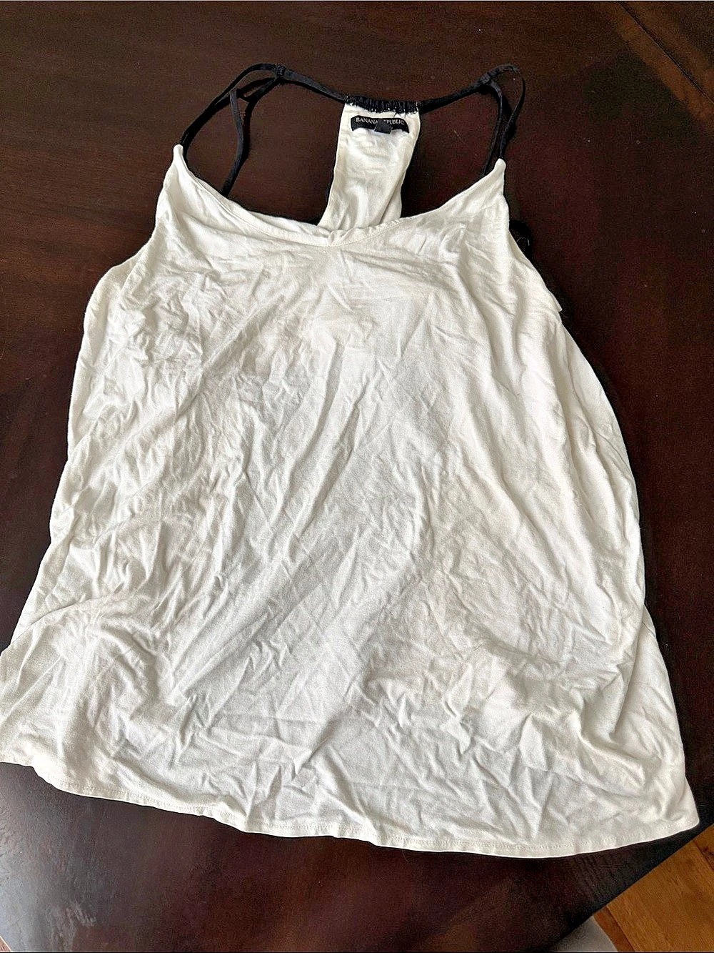 Banana Republic Color Block Camisole in White & Black Size XL Like New